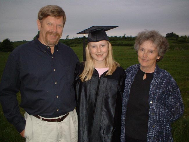 graduation - amy, mom, dad