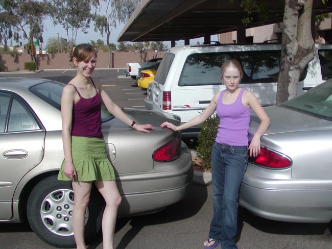 new year' 05-06 sarah & amy cars