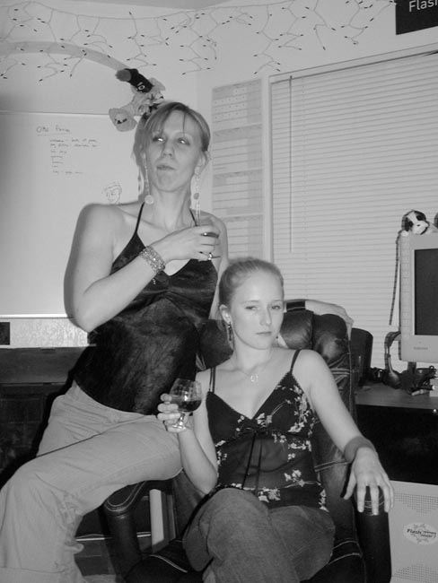 new year's 05-06 amy & sarah pompous b&w